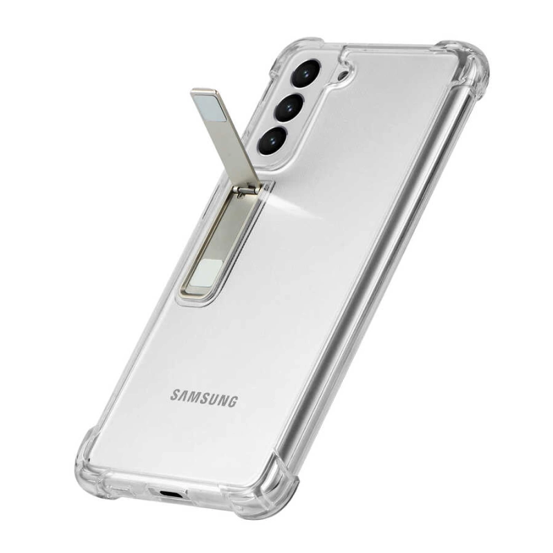 More TR Galaxy S21 Plus Kılıf Zore Standlı Süper Silikon Kapak