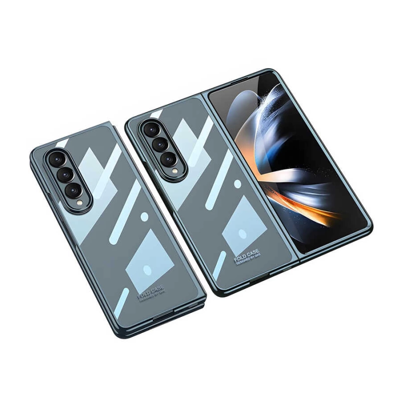 More TR Galaxy Z Fold 4 Kılıf Zore Full Camlı Kıpta Kapak