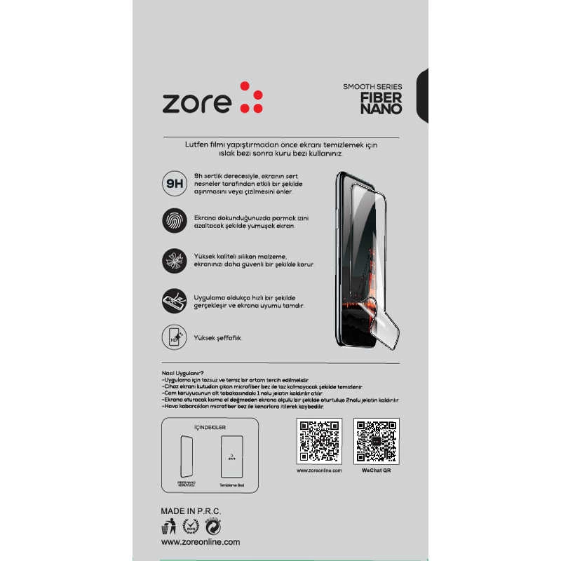 More TR Oppo A12 Zore Fiber Nano Ekran Koruyucu