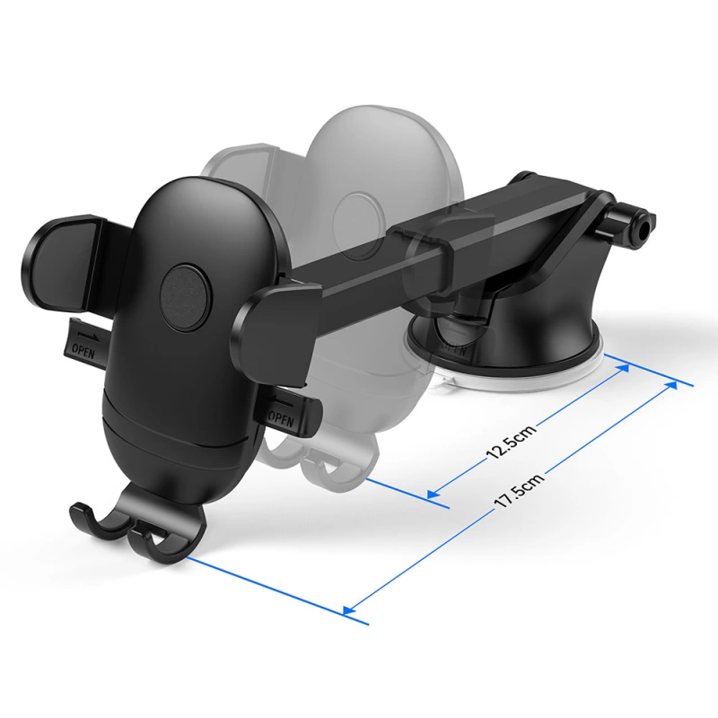 More TR Wiwu CH013 Otomatik Mekanizmalı Vantuzlu Tasarım Araç Telefon Tutucu