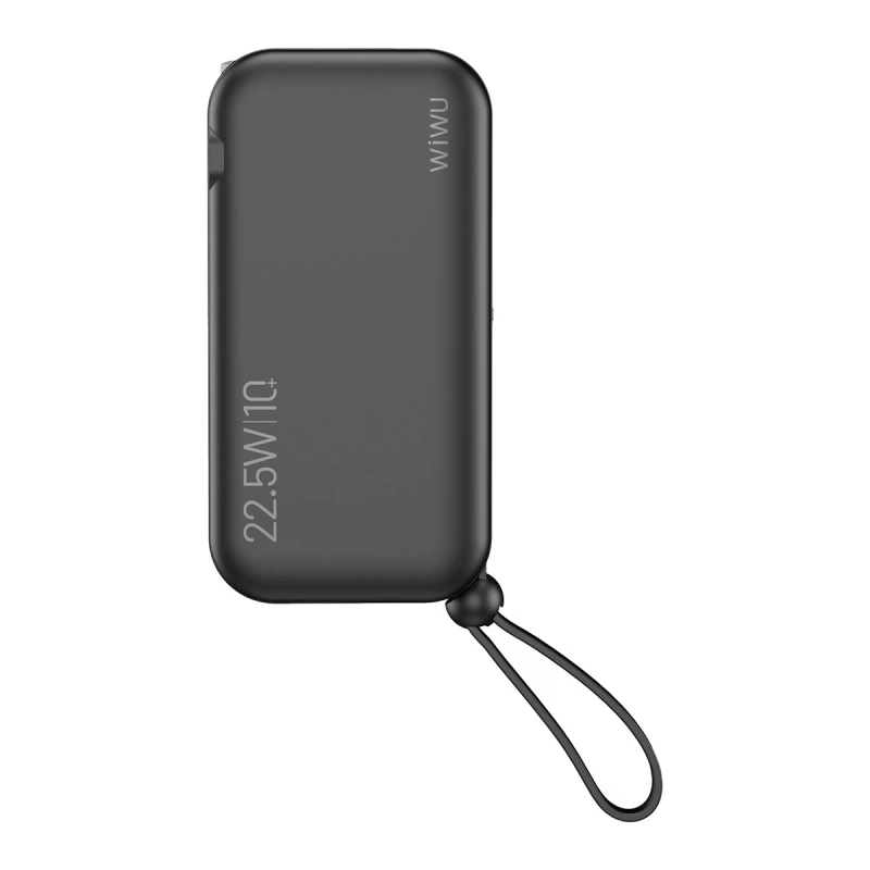 More TR Wiwu JC-23 Micro Type-C ve Lightning Kablolu Şarj Göstergeli PD Powerbank 22.5W 10000mAh