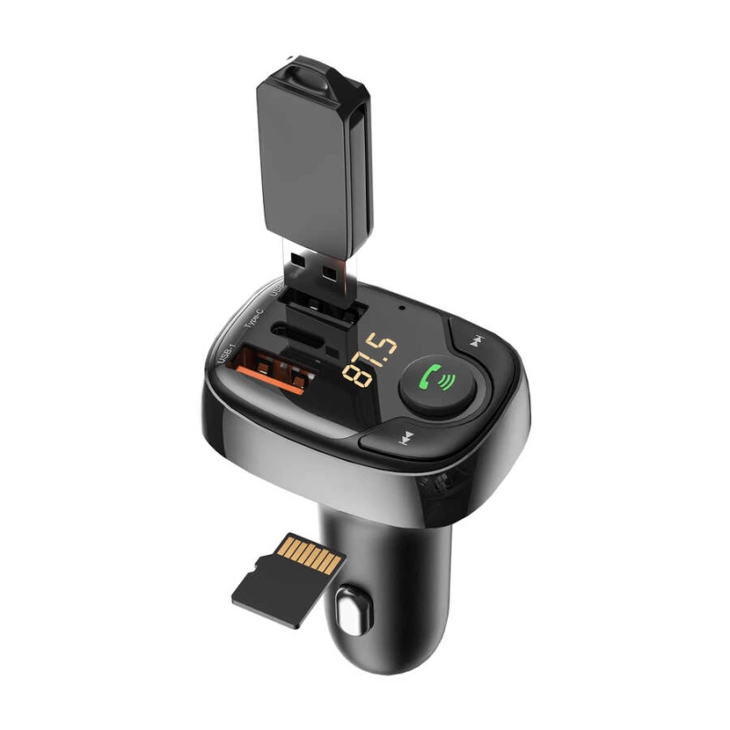 More TR Wiwu PC600 36W Hızlı Şarj Destekli Dijital Göstergeli Bluetooth FM Transmitter