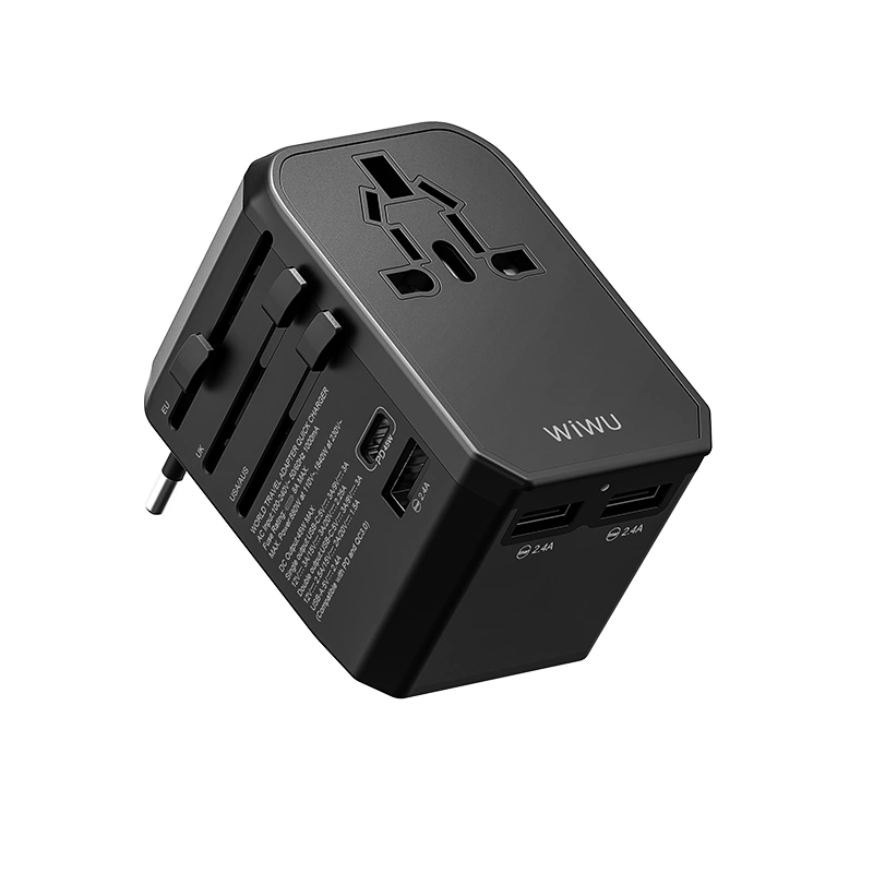 More TR Wiwu UA-304 Çoklu Universal TR/US/UK/AUS/EU Uyumlu Şarj Adaptörü 45W