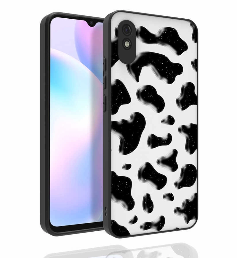 More TR Xiaomi Redmi 9A Kılıf Desenli Kamera Korumalı Parlak Zore Nora Kapak