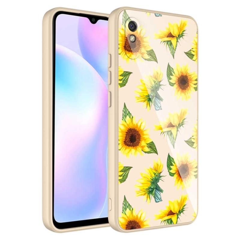 More TR Xiaomi Redmi 9A Kılıf Kamera Korumalı Desenli Sert Silikon Zore Epoksi Kapak