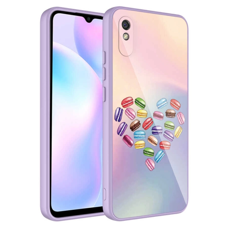 More TR Xiaomi Redmi 9A Kılıf Kamera Korumalı Desenli Sert Silikon Zore Epoksi Kapak