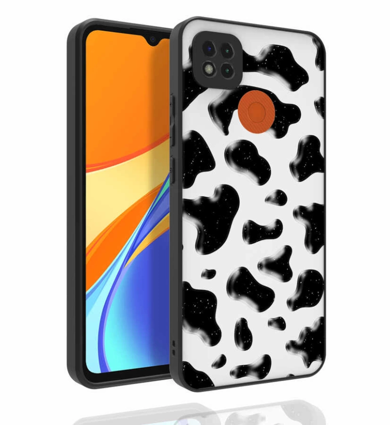 More TR Xiaomi Redmi 9C Kılıf Desenli Kamera Korumalı Parlak Zore Nora Kapak