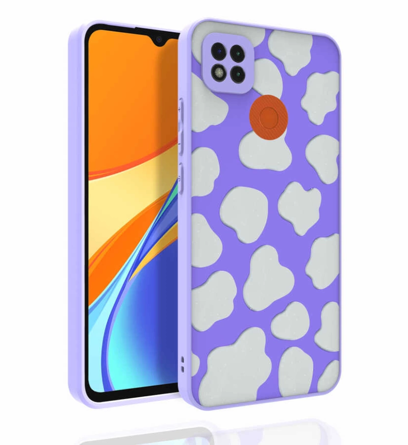 More TR Xiaomi Redmi 9C Kılıf Desenli Kamera Korumalı Parlak Zore Nora Kapak