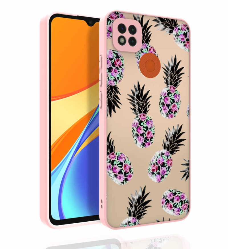 More TR Xiaomi Redmi 9C Kılıf Desenli Kamera Korumalı Parlak Zore Nora Kapak