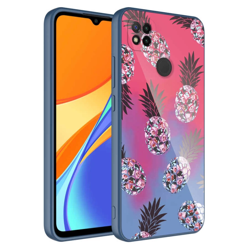 More TR Xiaomi Redmi 9C Kılıf Kamera Korumalı Desenli Sert Silikon Zore Epoksi Kapak