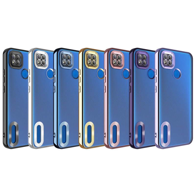 More TR Xiaomi Redmi 9C Kılıf Kamera Korumalı Logo Gösteren Zore Omega Kapak