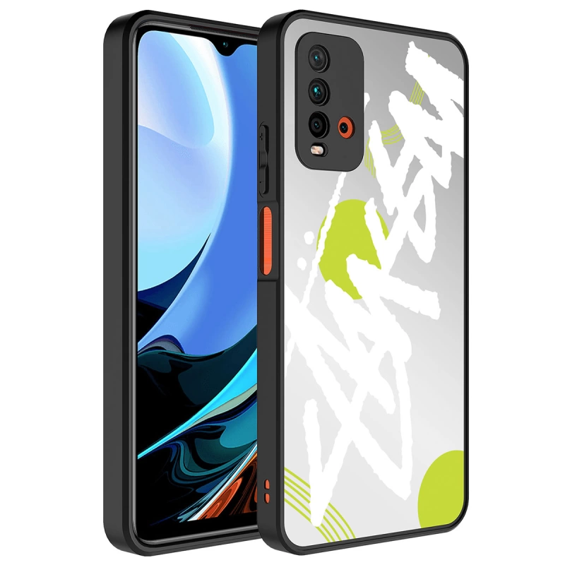 More TR Xiaomi Redmi 9T Kılıf Aynalı Desenli Kamera Korumalı Parlak Zore Mirror Kapak