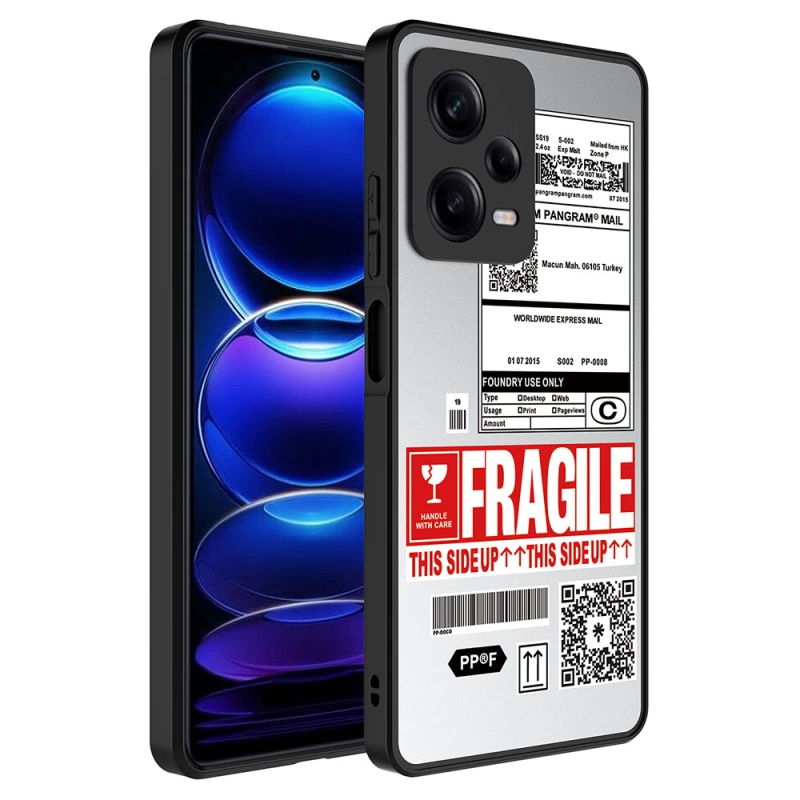 More TR Xiaomi Redmi Note 12 Pro 5G Kılıf Aynalı Desenli Kamera Korumalı Parlak Zore Mirror Kapak