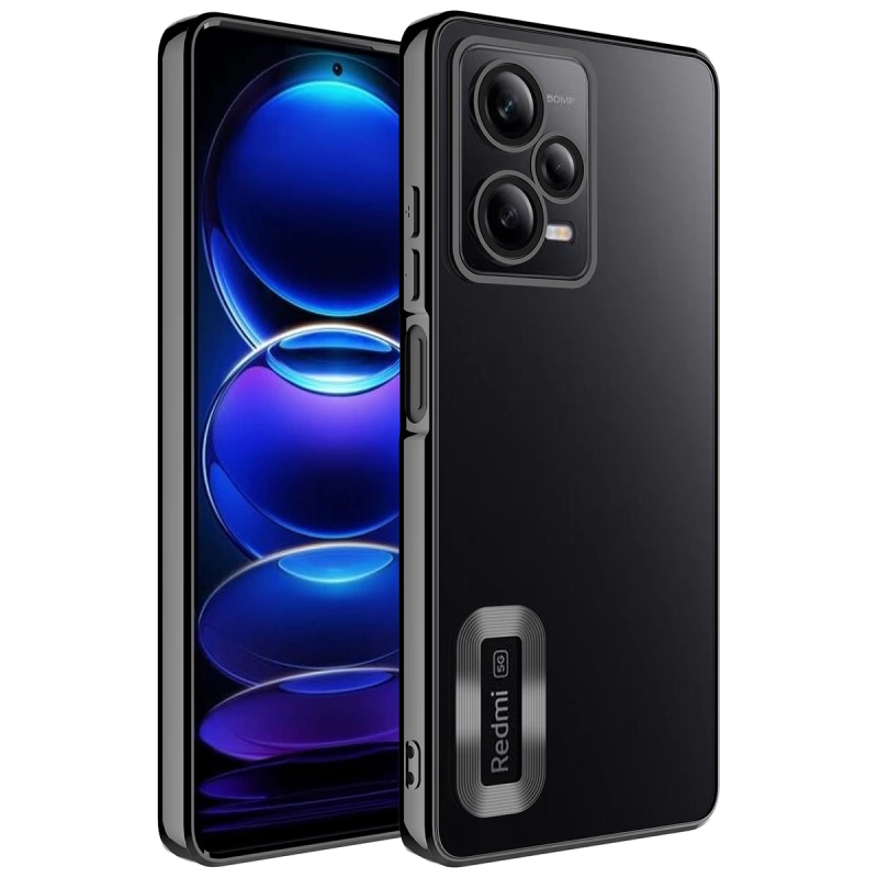 More TR Xiaomi Redmi Note 12 Pro 5G Kılıf Kamera Korumalı Logo Gösteren Zore Omega Kapak