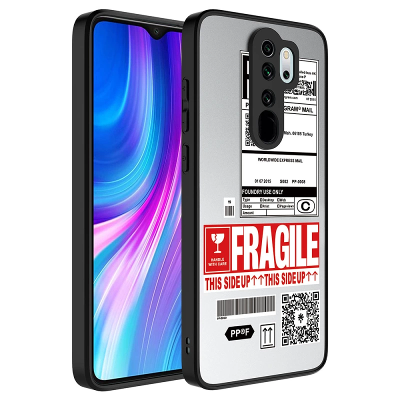 More TR Xiaomi Redmi Note 8 Pro Kılıf Aynalı Desenli Kamera Korumalı Parlak Zore Mirror Kapak