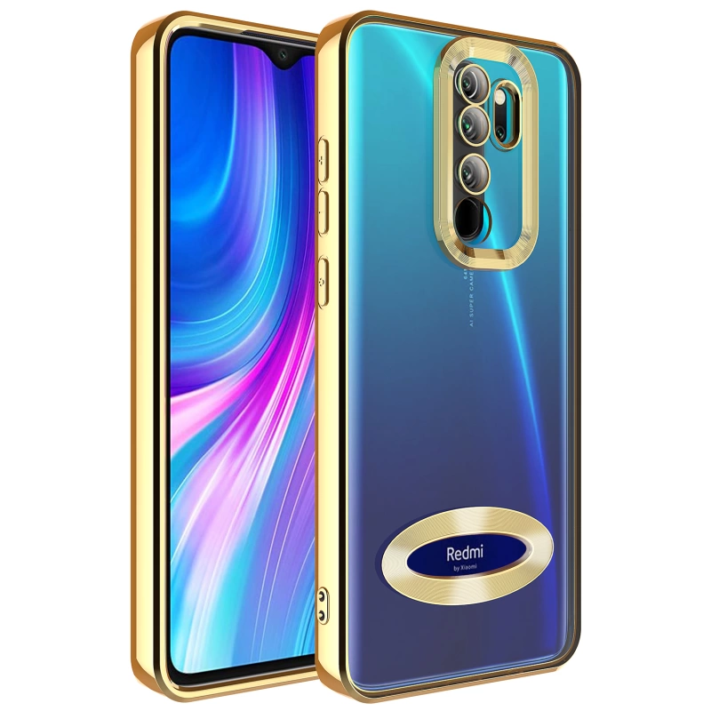 More TR Xiaomi Redmi Note 8 Pro Kılıf Kamera Korumalı Logo Gösteren Zore Omega Kapak