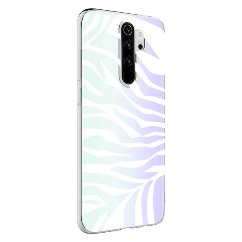 More TR Xiaomi Redmi Note 8 Pro Kılıf Zore M-Blue Desenli Kapak