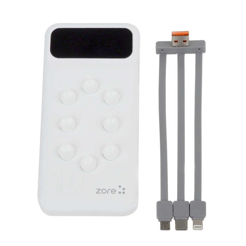 More TR Zore ZR-PW02 Type-C - Micro - Lightning Led Göstergeli Taşınabilir Powerbank 10000 mAh