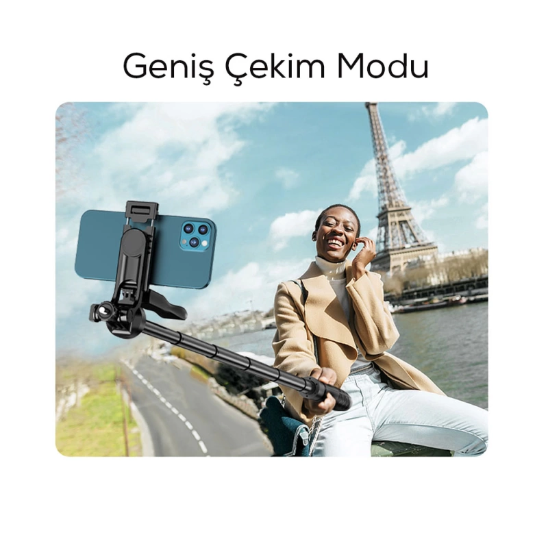 More TR Wiwu Wi-SE005 Çok Fonksiyonlu Sabitleyici Ayrılabilir Canlı Yayın Tripod Selfie Çubuğu