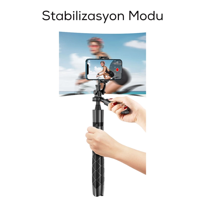 More TR Wiwu Wi-SE005 Çok Fonksiyonlu Sabitleyici Ayrılabilir Canlı Yayın Tripod Selfie Çubuğu