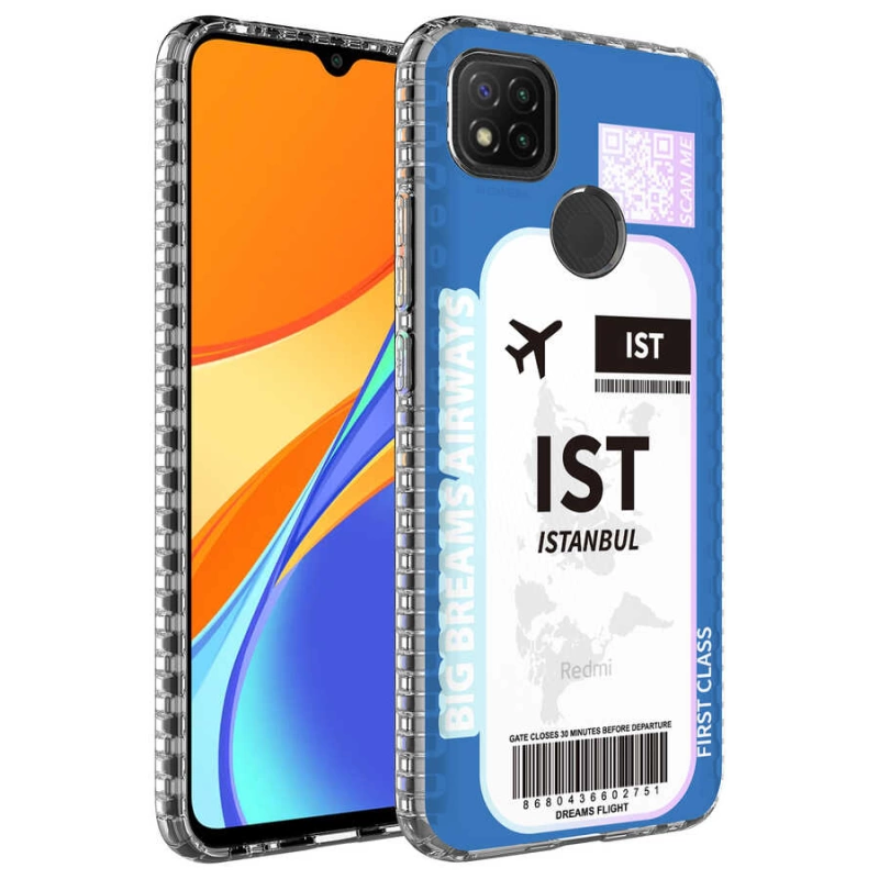 More TR Xiaomi Redmi 9C Kılıf Airbag Kenarlı Renkli Desenli Silikon Zore Elegans Kapak