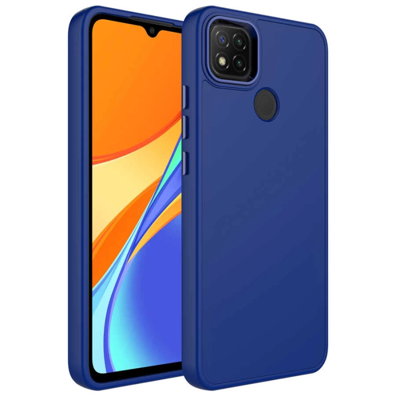 More TR Xiaomi Redmi 9C Kılıf Metal Çerçeve ve Buton Tasarımlı Silikon Zore Luna Kapak