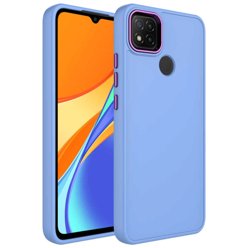 More TR Xiaomi Redmi 9C Kılıf Metal Çerçeve ve Buton Tasarımlı Silikon Zore Luna Kapak