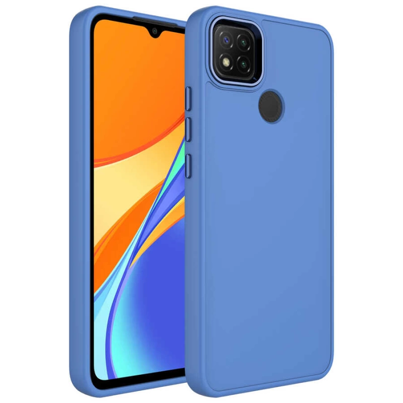 More TR Xiaomi Redmi 9C Kılıf Metal Çerçeve ve Buton Tasarımlı Silikon Zore Luna Kapak