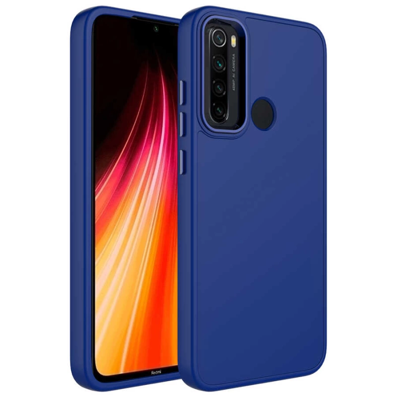 More TR Xiaomi Redmi Note 8 Kılıf Metal Çerçeve ve Buton Tasarımlı Silikon Zore Luna Kapak