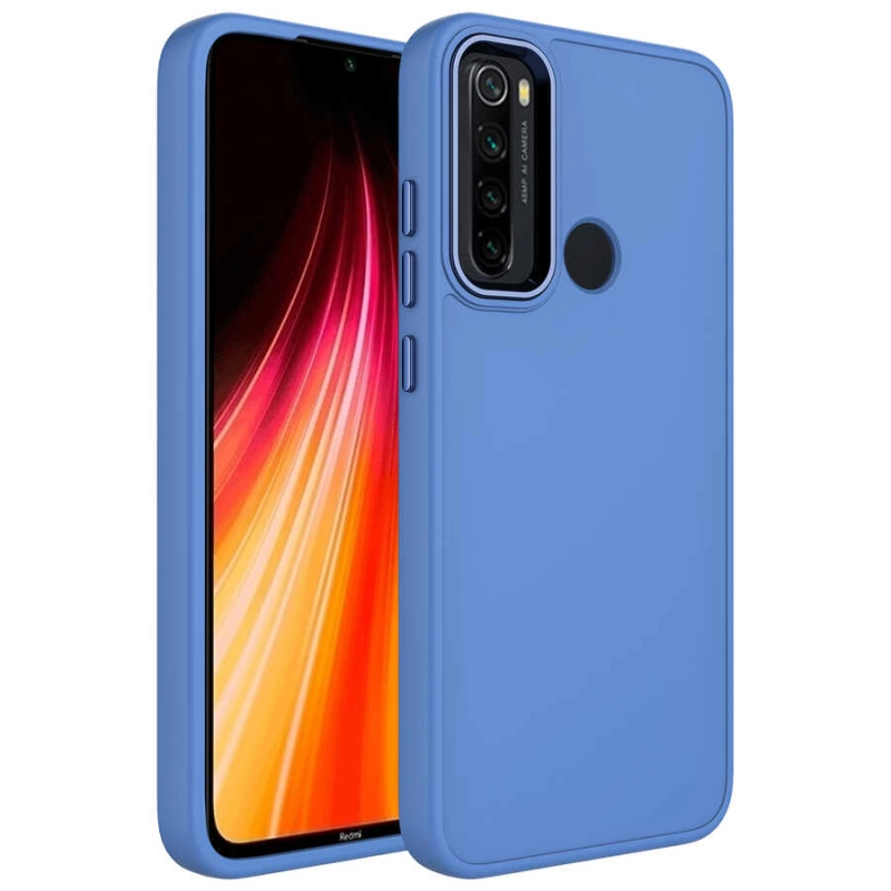 More TR Xiaomi Redmi Note 8 Kılıf Metal Çerçeve ve Buton Tasarımlı Silikon Zore Luna Kapak