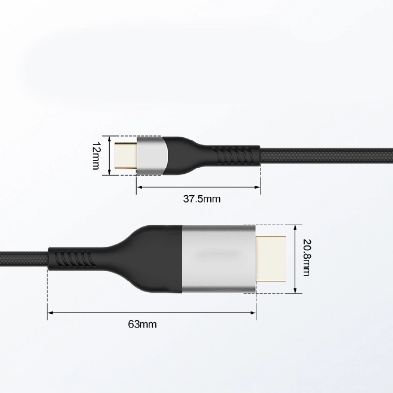 More TR Zore QG06 8K 60 Hz Görüntü Kalitesi Type-C to HDMI Kablo 1.8M