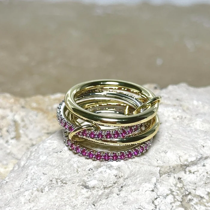 4lü Gold-Pembe Yüzük