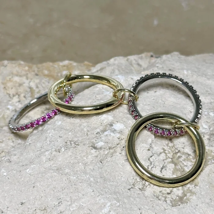 4lü Gold-Pembe Yüzük