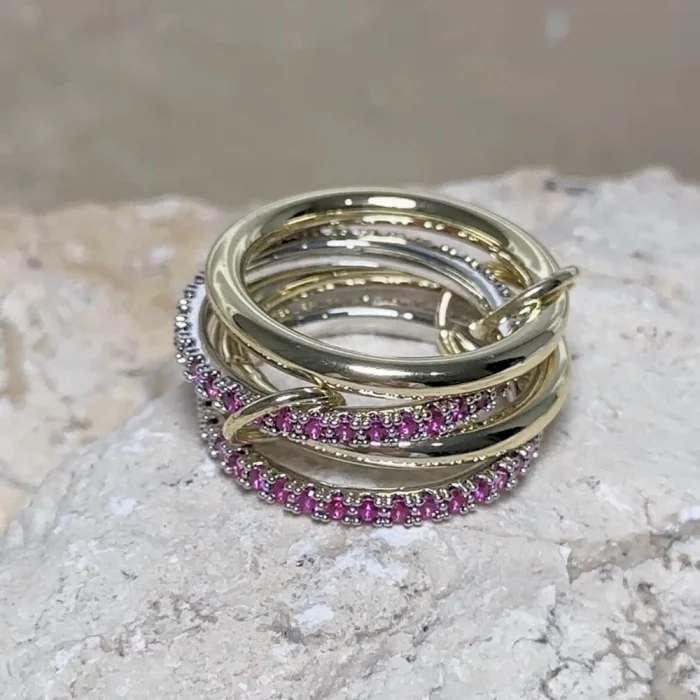 4lü Gold-Pembe Yüzük