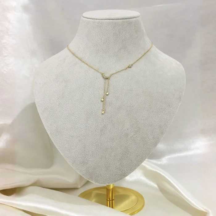 Ay Yıldız Y Kolye Gold