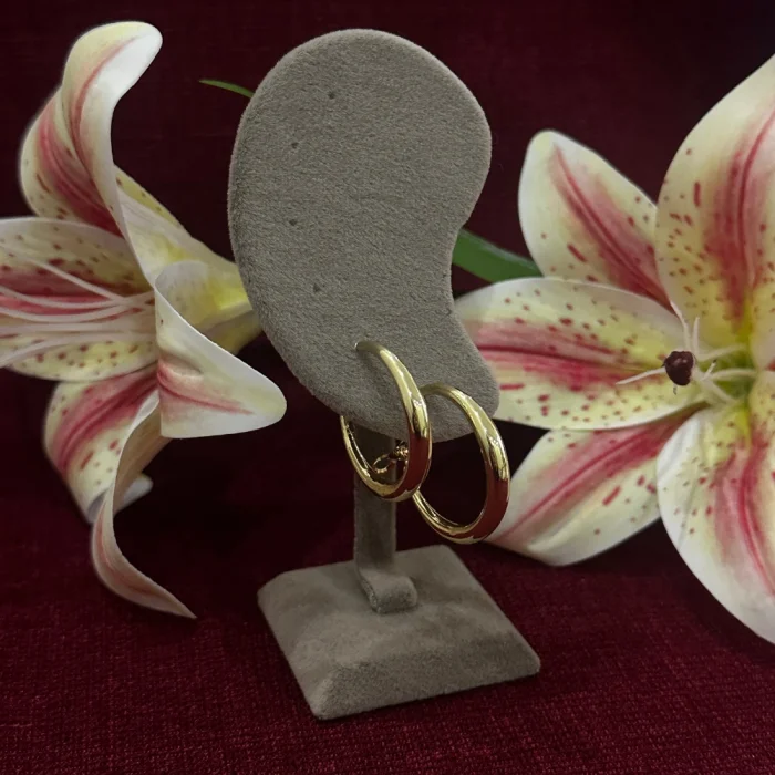 Çelik Genişleyen Halka Küpe Gold