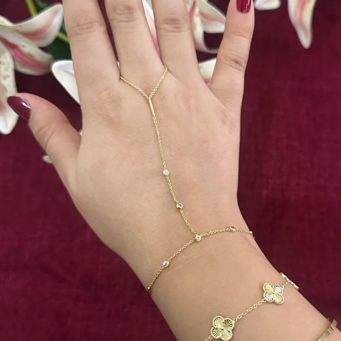 Çelik Minik Taşlı Şahmeran Gold