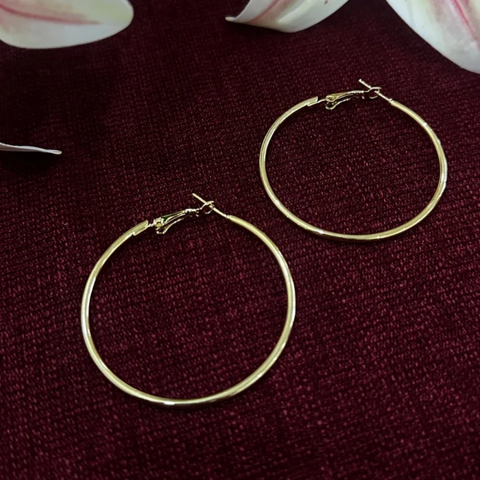 Çelik Orta Halka Küpe Gold