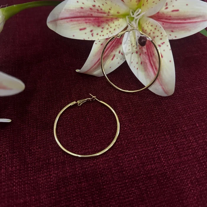 Çelik Orta Halka Küpe Gold