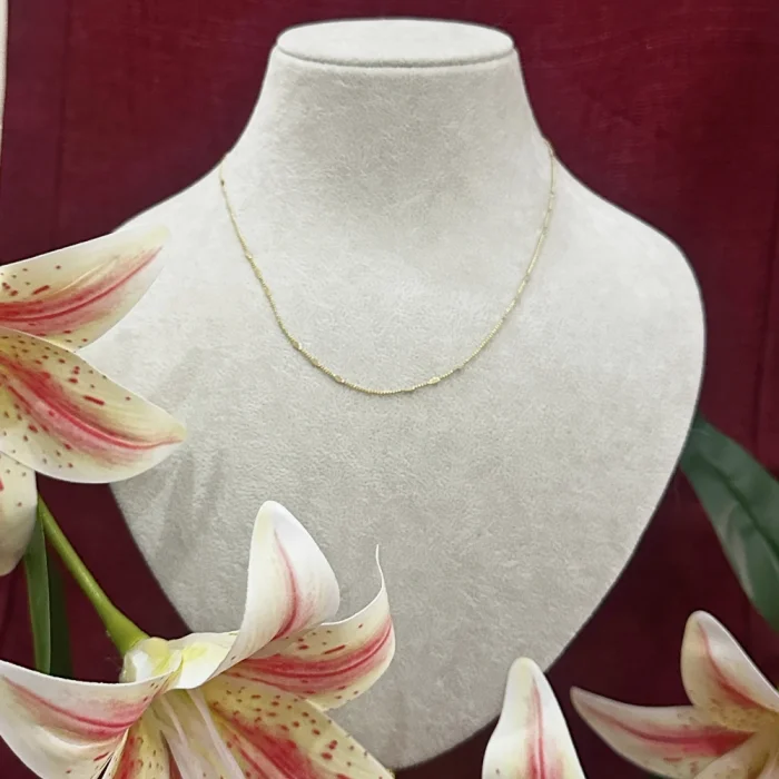 Çelik Sade Zincir Kolye Gold