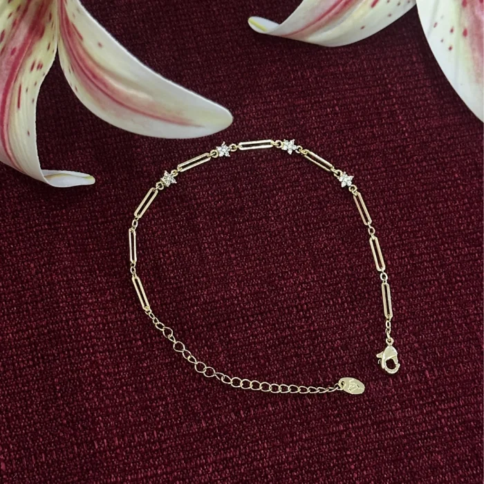 Çelik Yıldız Çiçeği Bileklik Gold