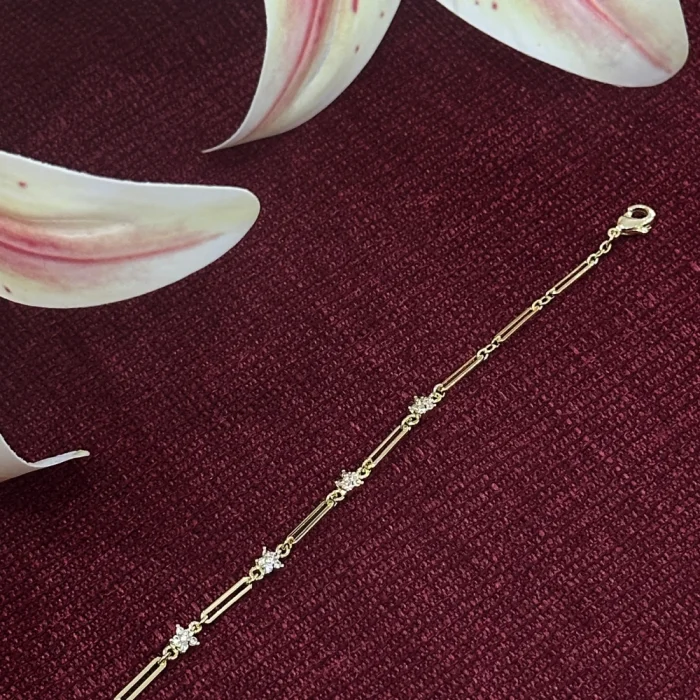 Çelik Yıldız Çiçeği Bileklik Gold