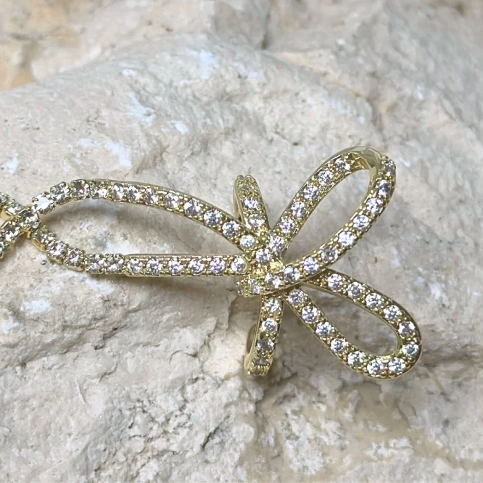 Fiyonk Taşlı Gold Earcuff