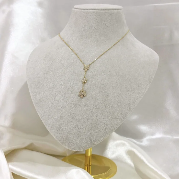 Flower Y Kolye Gold