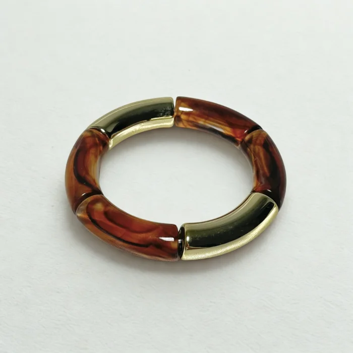 Kahverengi Gold Kemik Bileklik 2li