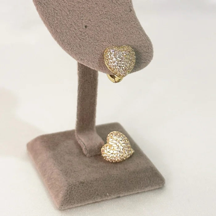 Kalpli Zirkon Gold Küpe