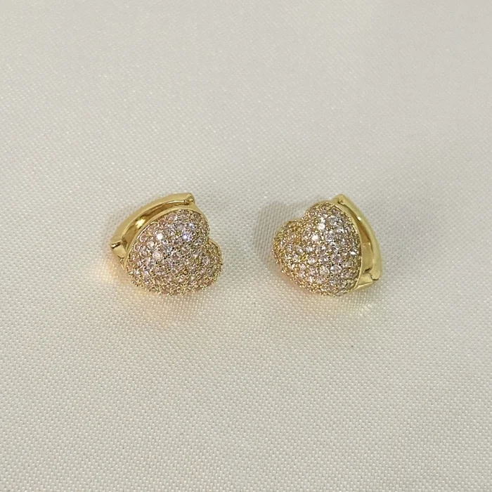 Kalpli Zirkon Gold Küpe