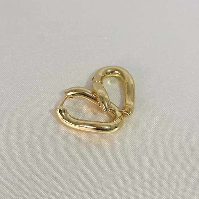 Kıvrımlı Şık Çelik Gold Küpe