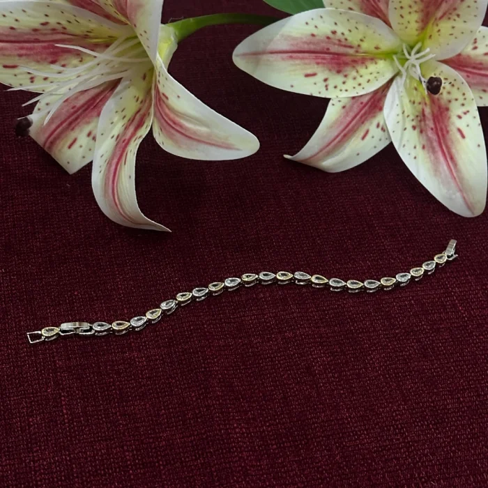 VIP Seri Damla Taş Zirkon Bileklik Gold-Silver