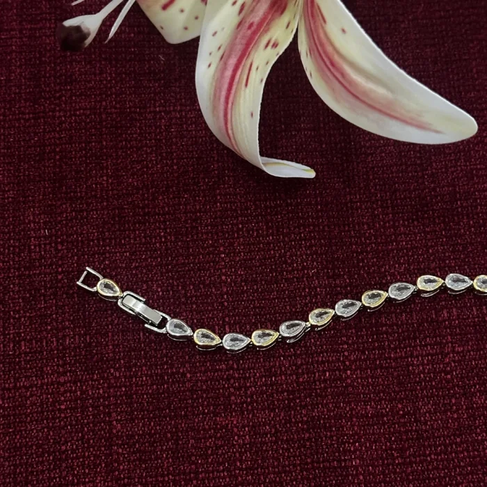 VIP Seri Damla Taş Zirkon Bileklik Gold-Silver